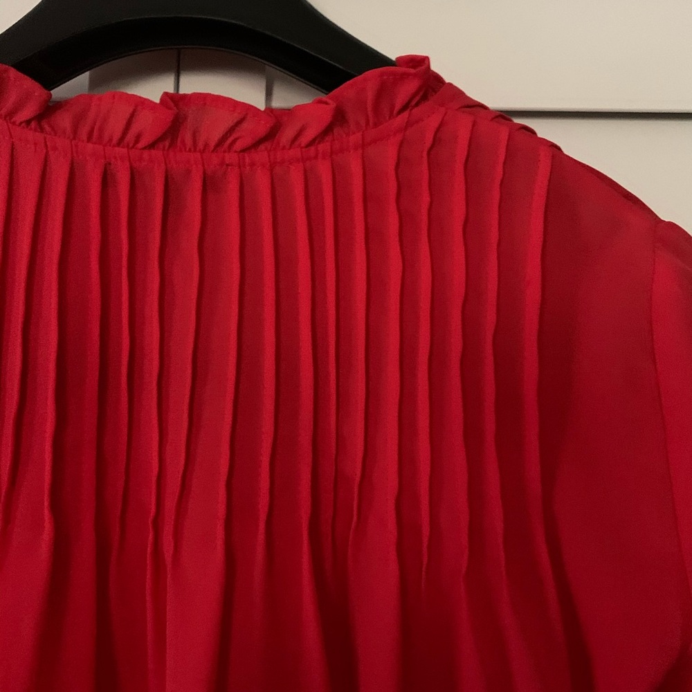 J. Crew Mercantile Ruffled Pintuck Popover Blouse - Picture 9 of 10